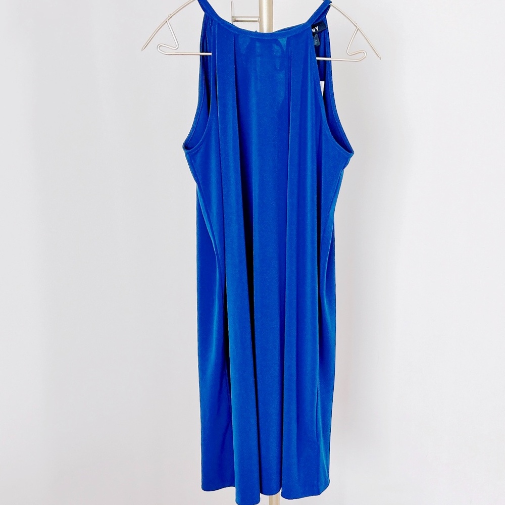 Brand new DKNY summer sleeveless midi blue dress